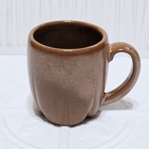 Frankoma Pottery Coffee Cup Brown Tan CG‎